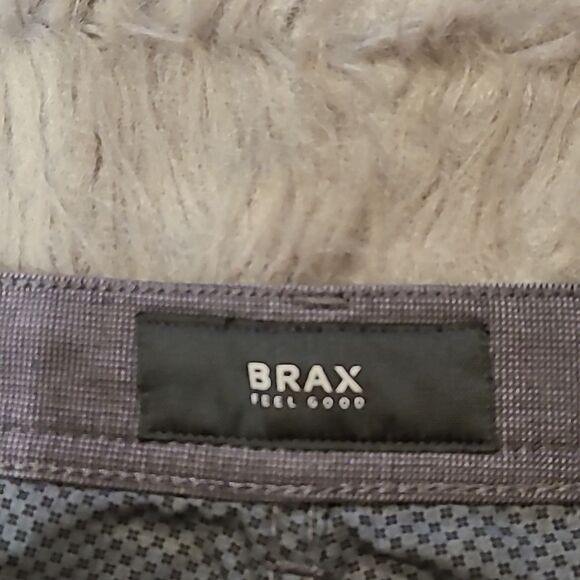 Brax Cooper fancy regular fit gray polyester, viscoe stretch pants - Picture 3 of 8